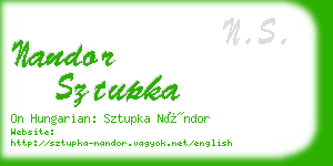 nandor sztupka business card